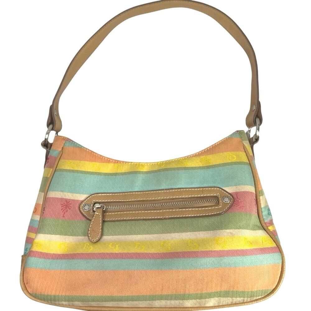 Caribbean Joe Striped Shoulder Bag from the "Let Go" canvas print collection
